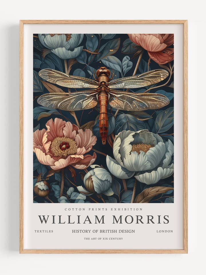 William Morris Trollslända I102-33 för wholesale av Peardrop Prints