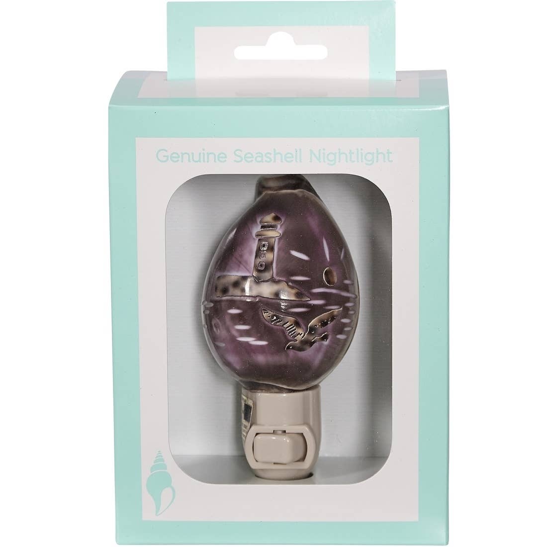 HS Seashells - Wholesale Night Light - Carved Cowrie Lighthouse Boxed LED Night Light0