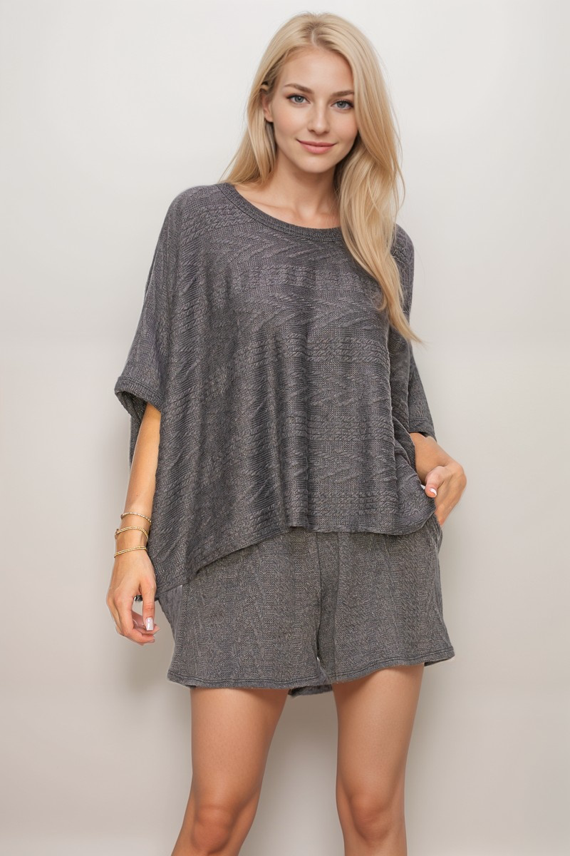 A.gain - Wholesale Knit Top - Women's - 10846SS614 - BOXY FIT HALF SLEEVE ROUND NECK TOP6