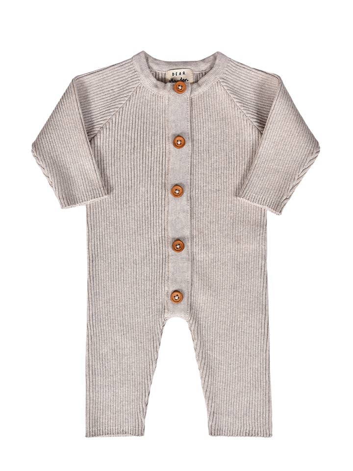 Dear Hayden - Wholesale Jumpsuit - Baby - Jamie Magnetic Romper in Oatmeal0