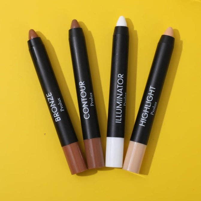 Efon International Corp. - Wholesale Makeup Contour - 4 in 1 - Illuminator Bronze Highlighter & Contour Pencil Set1