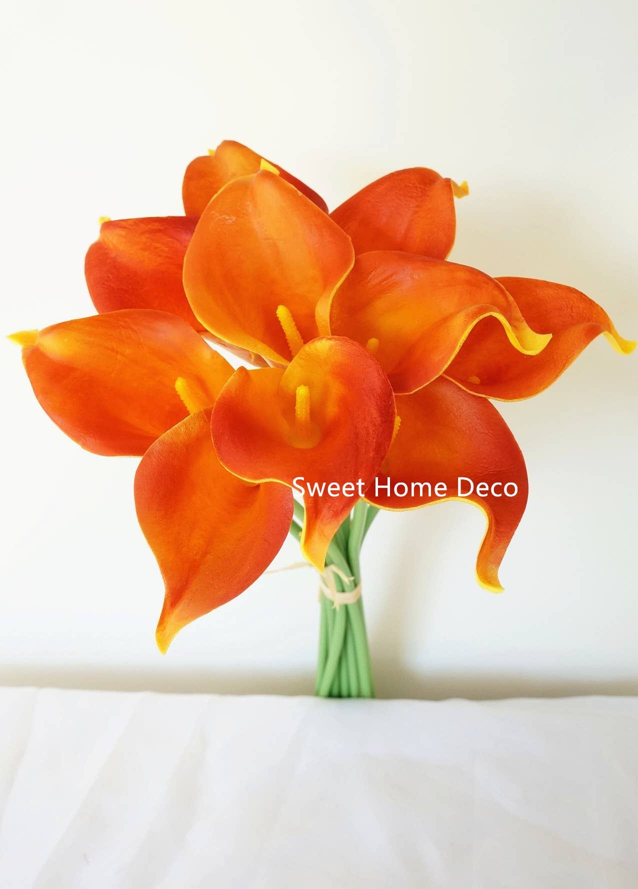 Sweet Home Deco - Wholesale Artificial Flowers - Latex Real Touch Calla Lilies Home Wedding Flowers Set of 1014