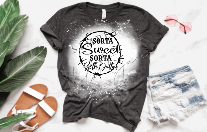 Simply Violet Jade - Wholesale Screen Printed T-Shirt - Women's - Sorta Sweet Sorta Beth Dutton0