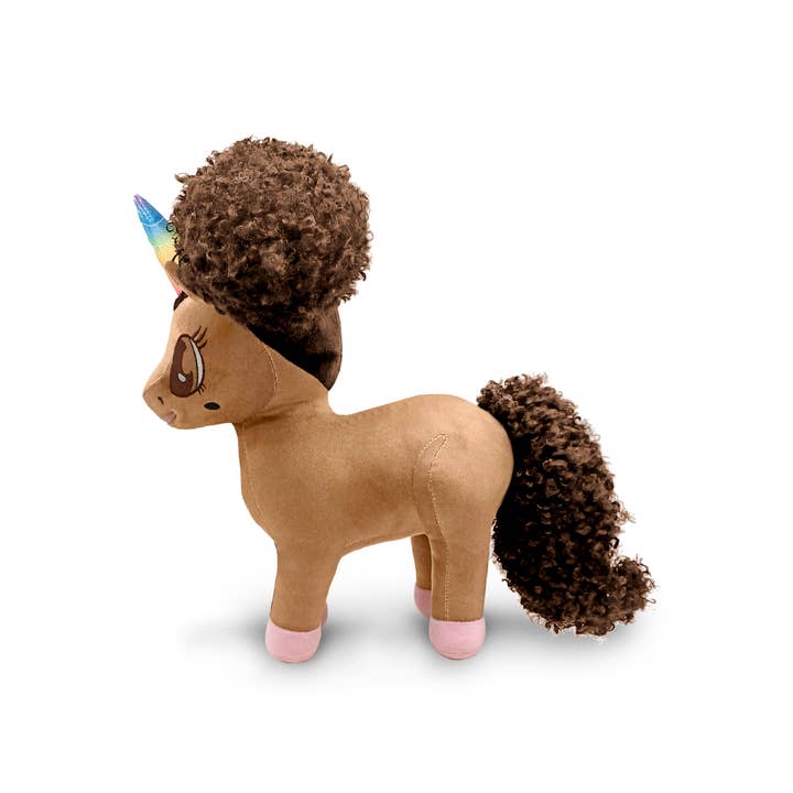 YOUnicorn Kidz – Großhandel Kuschel-/Plüschtier – Kind & Baby – Alexis Einhorn-Plüschtier mit Afro-Puffs, 15 Zoll2