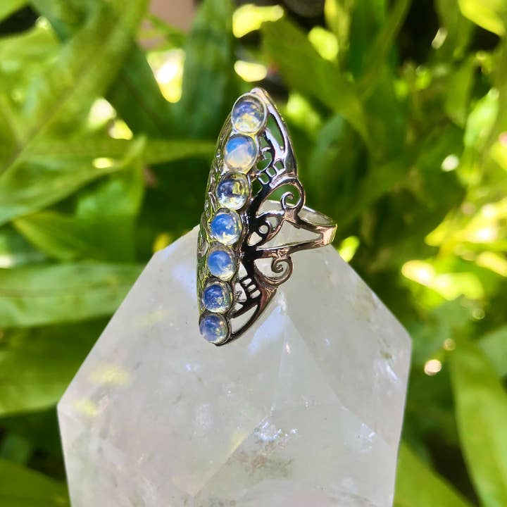Moon Child – wholesale Cocktail/Statement Ring – Opalite bohemisk stil ädelsten Ring