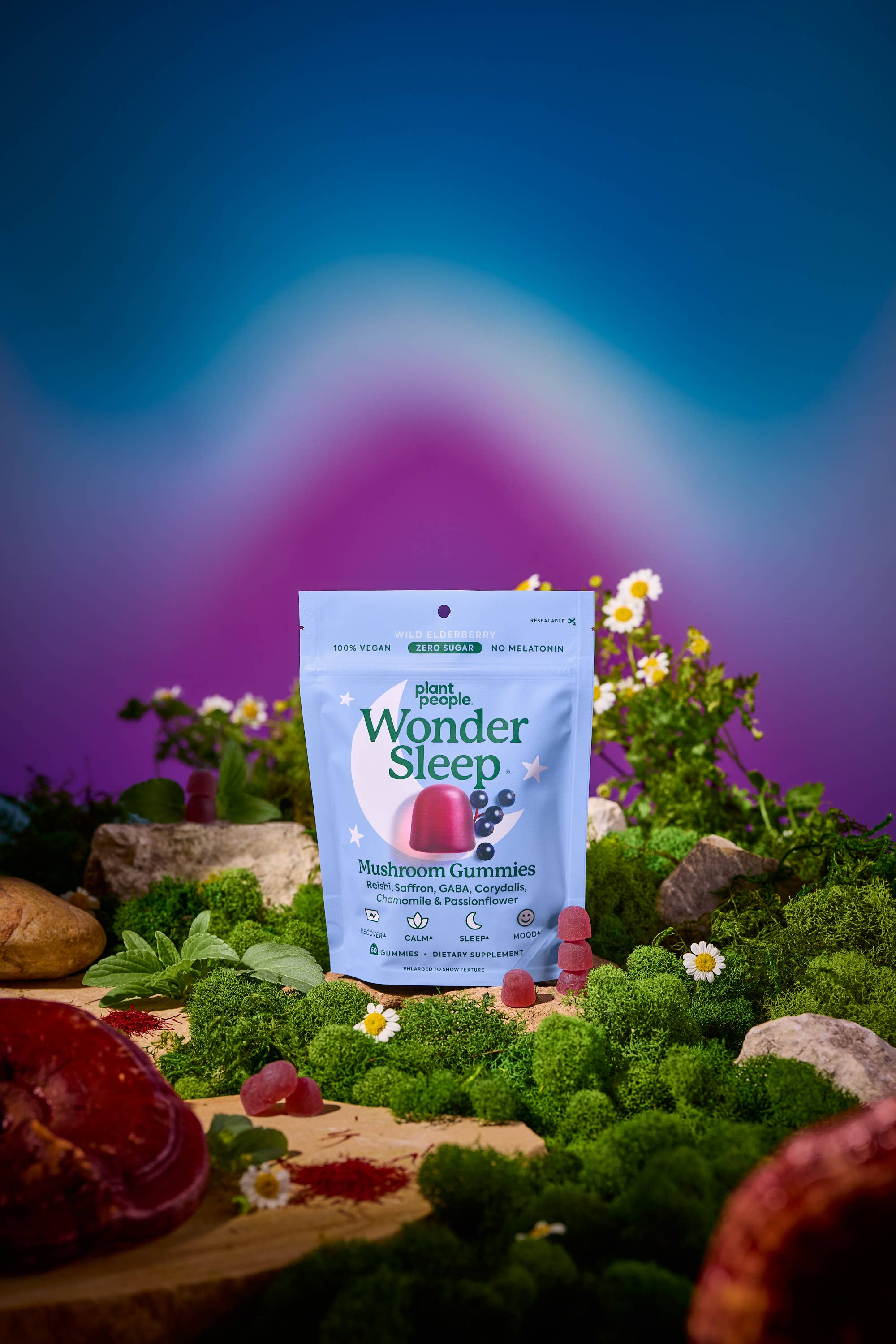 Plant People – Suplemento/vitamina oral por atacado – WonderSleep - Gomas Super Cogumelos1