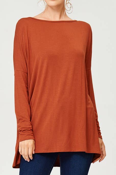 A.gain - Wholesale Tunic - Women's - 10130LP07 Heavy Weight Rayon Jersey Long Sleeve Plus Top12