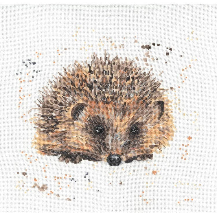 Creative World of Crafts - Wholesale Embroidery/Cross Stitch Supplies - Bree Merryn - Harley the Hedgehog Cross Stitch Kit