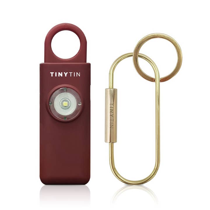 TinyTin - Vinrød - Personlig sikkerhedsalarm | 130 dB for engroshandel hos TinyTin