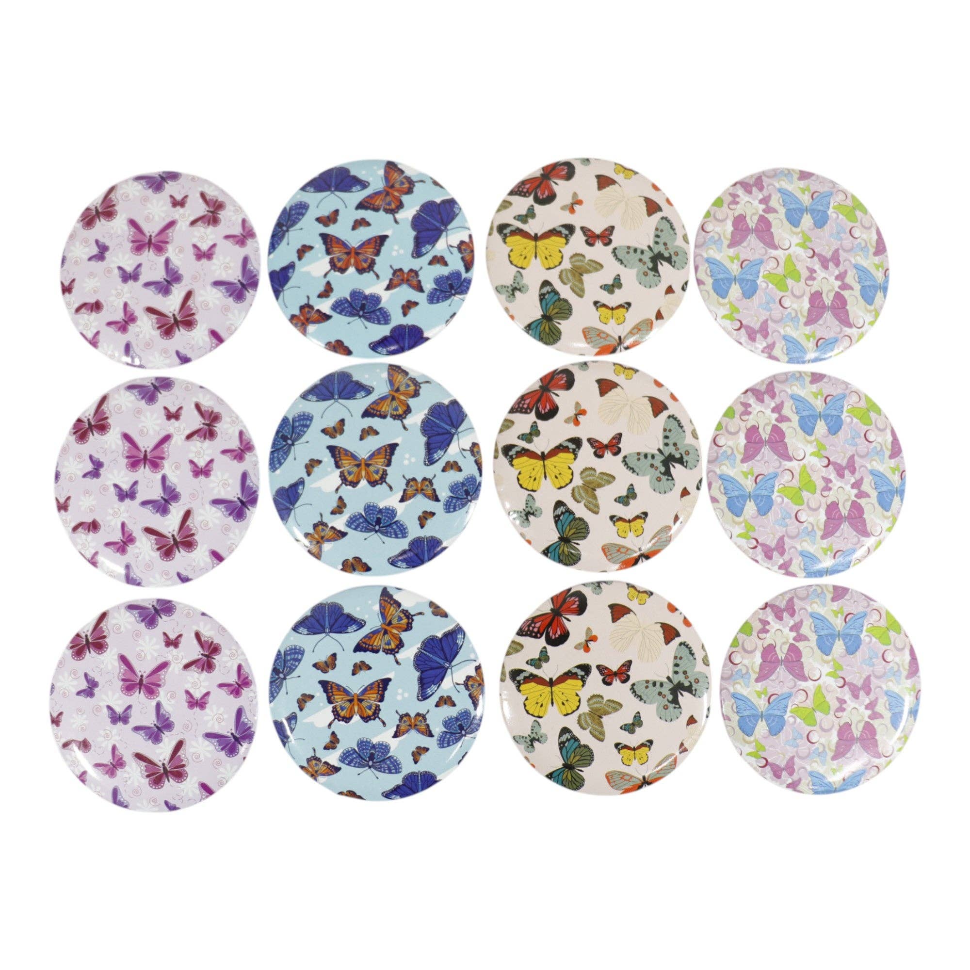 ASSORTED Butterfly Compact Hand Mirror JM5527-20 (12PC) for wholesale on Faire2