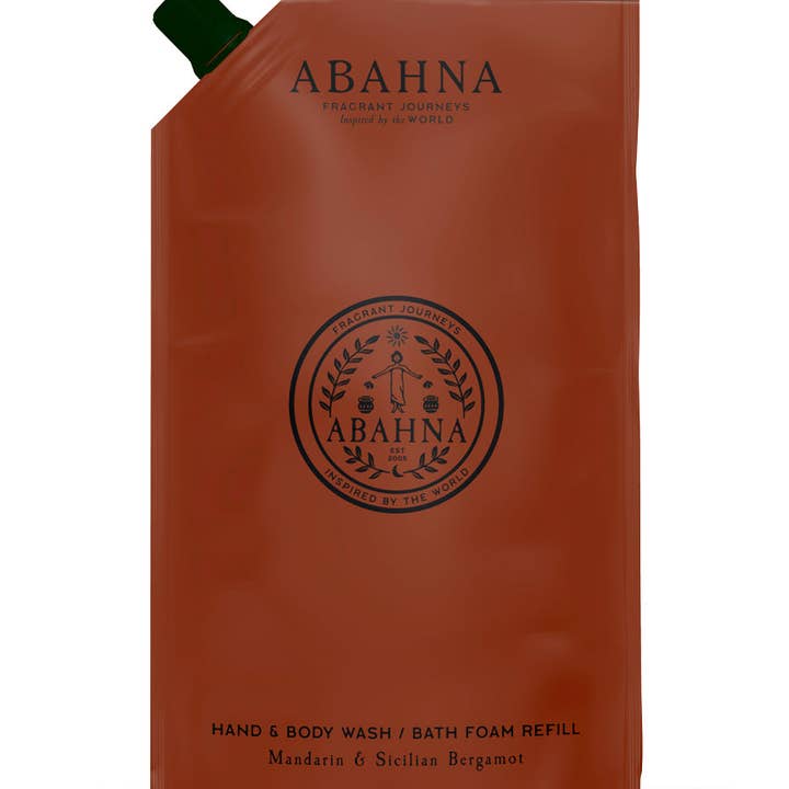 Hand-, kroppstvätt- & badskumrefill - Mandarin & Siciliansk Bergamott för wholesale av Abahna