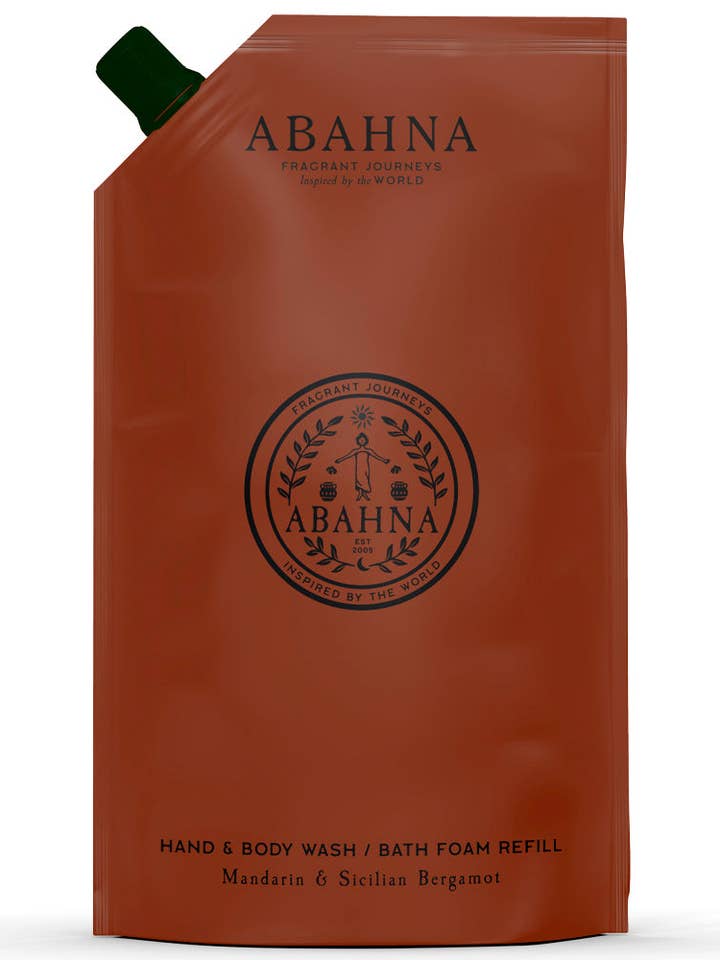 Hand, body wash & bath foam refill - Mandarin & Sicilian Bergamot for wholesale by Abahna