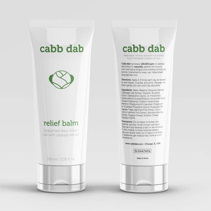 Cabbage Labs - Vendita all'ingrosso Spray/pomata analgesica - Massaggio per tessuti profondi senza profumo Cabb Dab con estratto di cavolo0