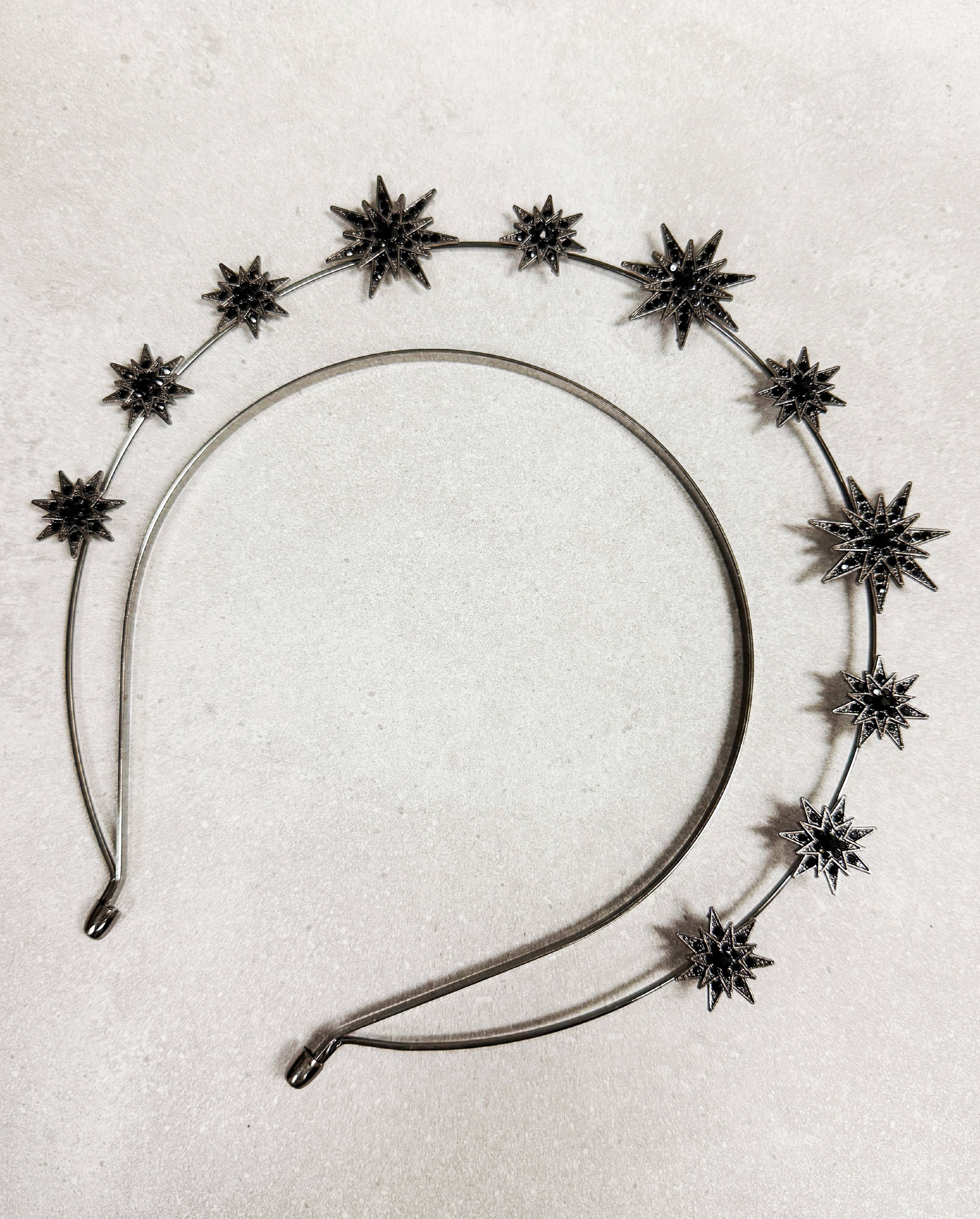 Happy Dream Gifts - Wholesale Fashion Headband - Women's - Black Stars Goddess Crown Halo Headband, Boho Headpiece4