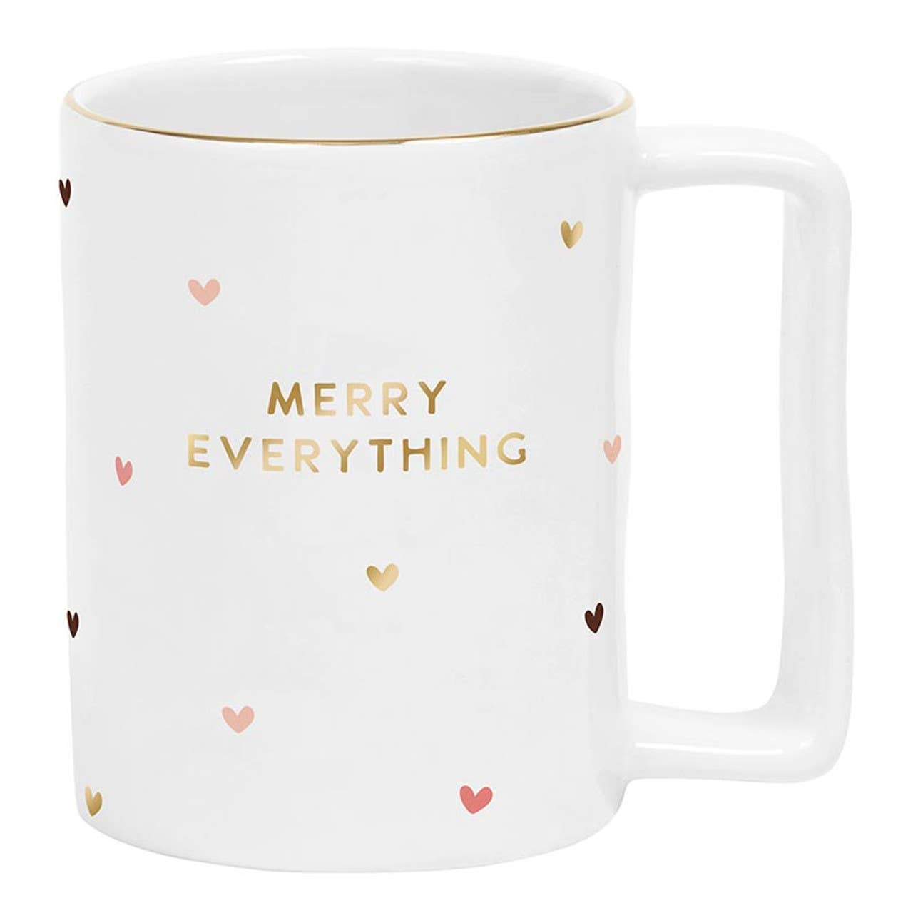 Santa Barbara Design Studio by Creative Brands - Wholesale Coffee Mug - Gold Foil Ceramic Organic Mug - Merry Everything Hearts0