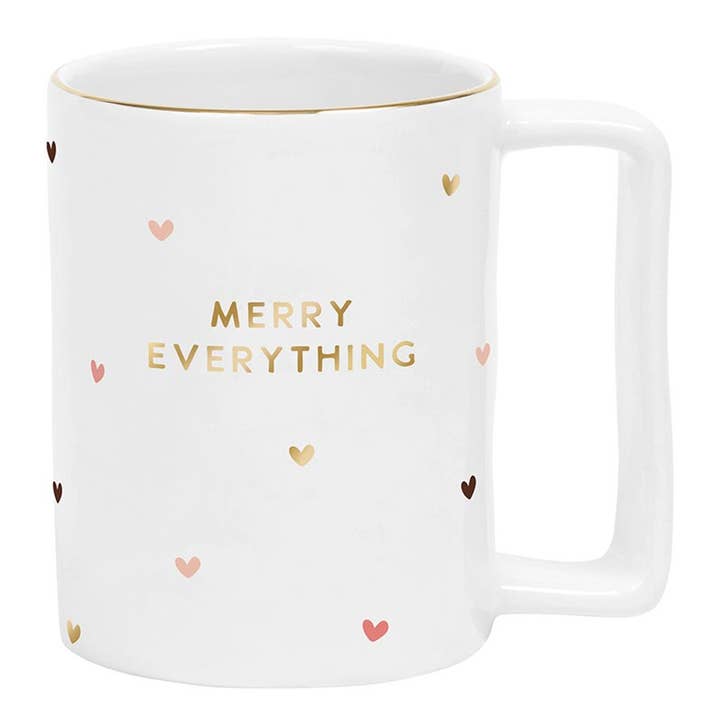 Santa Barbara Design Studio by Creative Brands - Wholesale Coffee Mug - Gold Foil Ceramic Organic Mug - Merry Everything Hearts