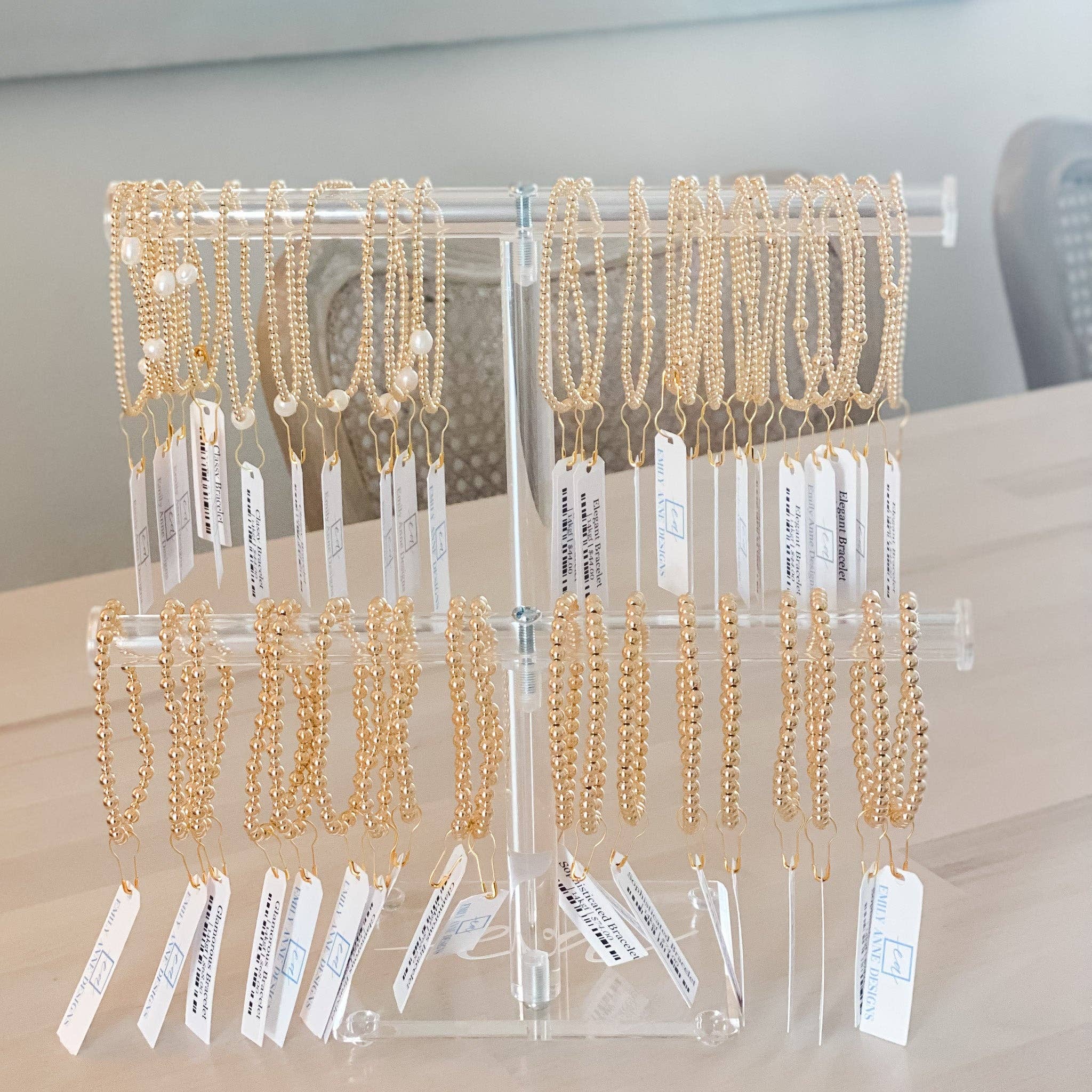 Emily Anne Designs LLC - Wholesale Jewelry Stand & Display - Double Bar Display6