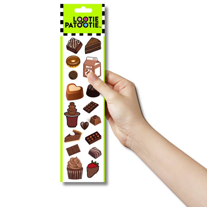 Chocolate Lovers Sticker Strip for wholesale by LP Studios/Lootie Patootie