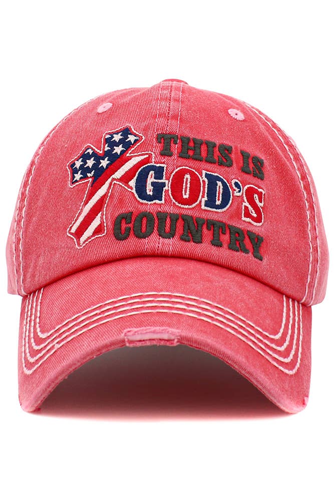Hana – Boné de beisebol - Mulher por atacado – THEI IS GOD'S COUNTRY Bandeira Americana Cross Vintage Ballcap0