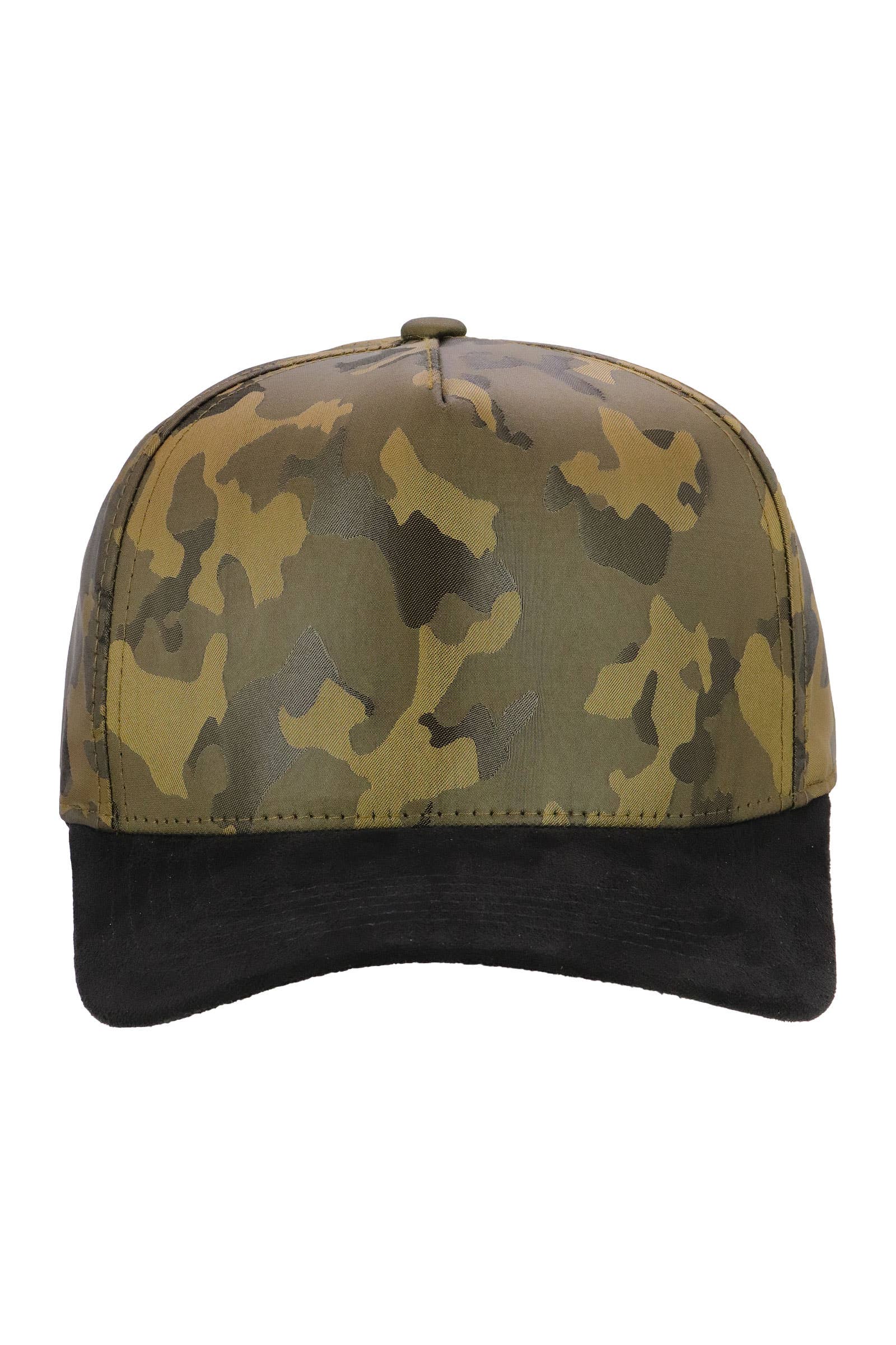 Cap Zone - Vendita all'ingrosso Cappellino da baseball - Unisex - Berretto da baseball a 5 pannelli con visiera in camoscio vegano mimetico17