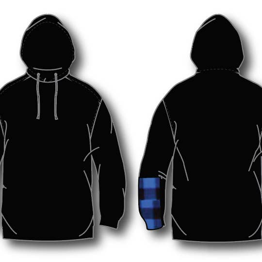 Chandail à capuchon The Air Traffic - Noir pour la vente par Sea of Sound