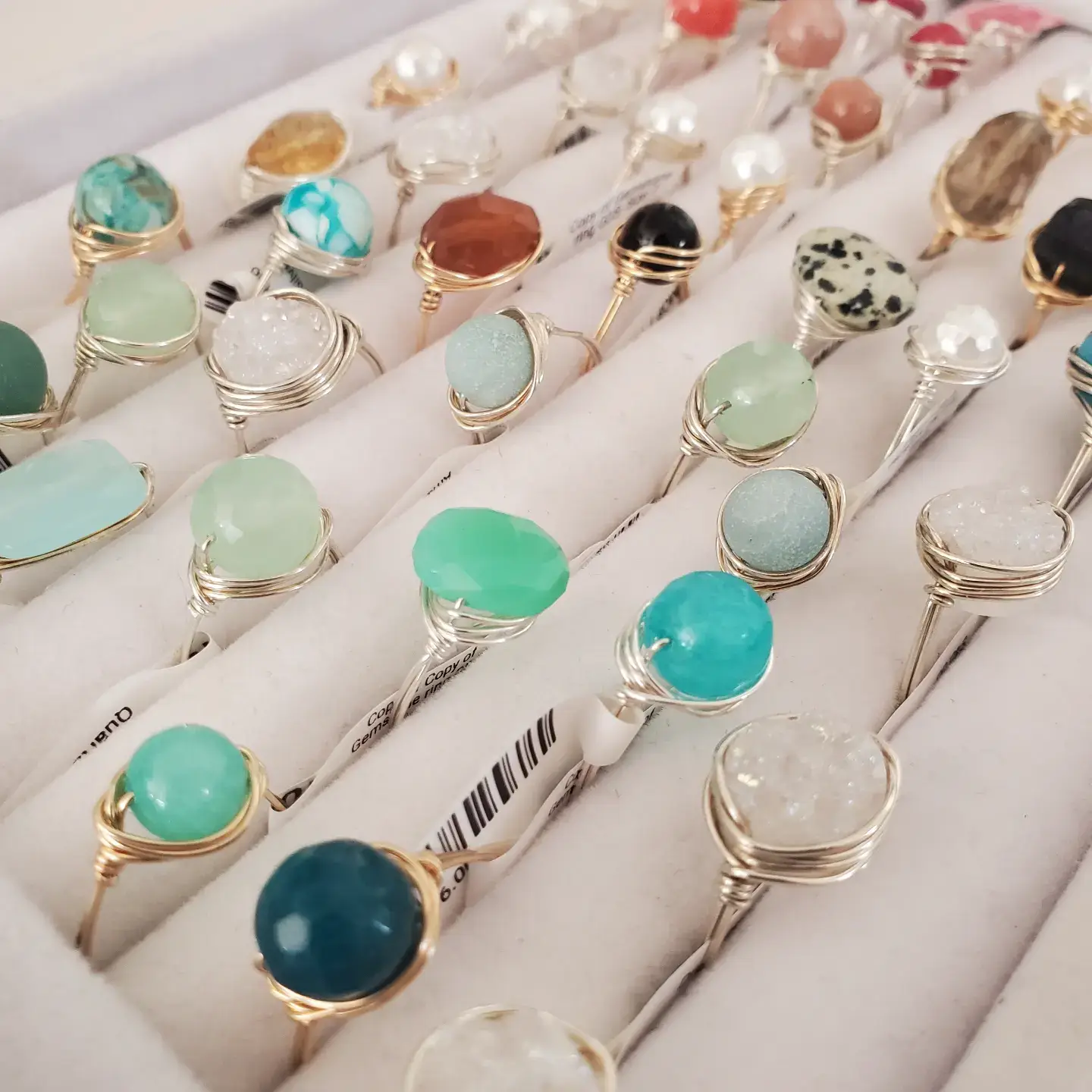 Agape Gems – Conjunto de joias por atacado – Anéis de pedras preciosas, conjunto de 153