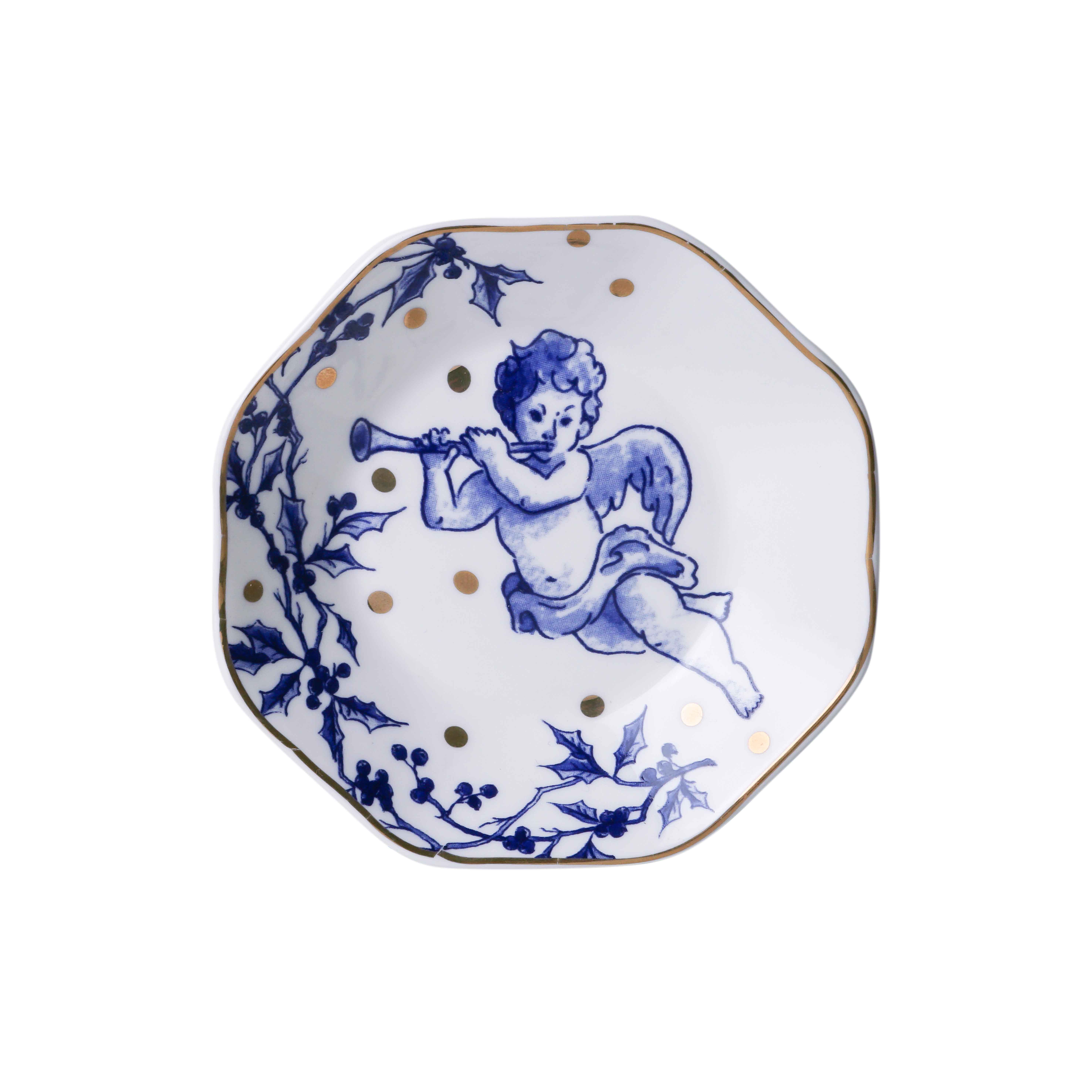 Heinen Delfts Blauw - Wholesale Christmas Decoration - Tea Light Holder Christmas Angel