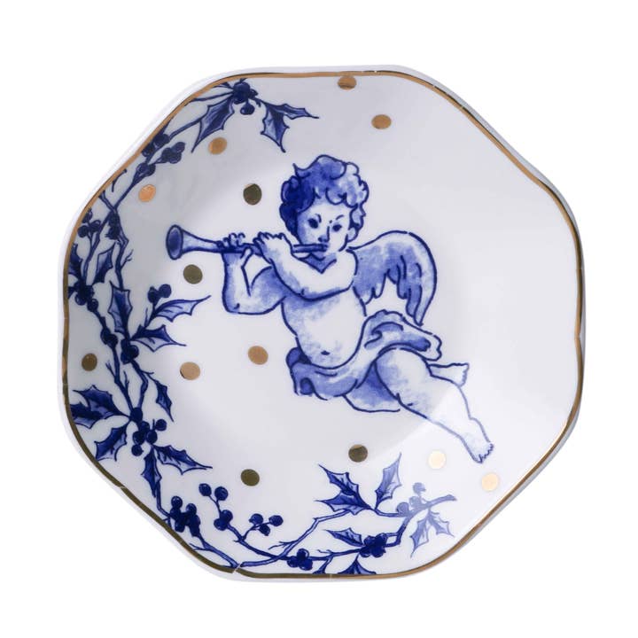 Heinen Delfts Blauw - Wholesale Christmas Decoration - Tea Light Holder Christmas Angel0