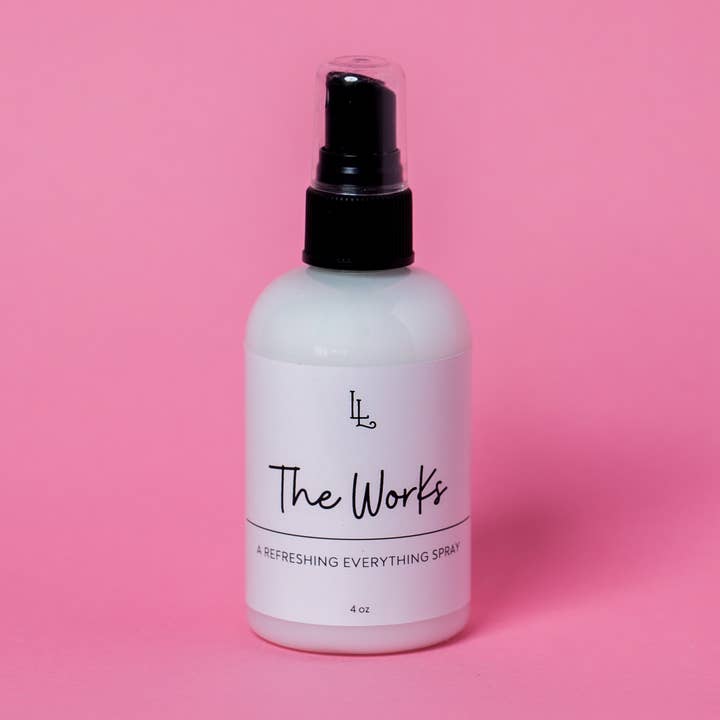 The Works "Everything Spray" for wholesale by LOCAL LATHER REFILLERY & SOAP SHOP