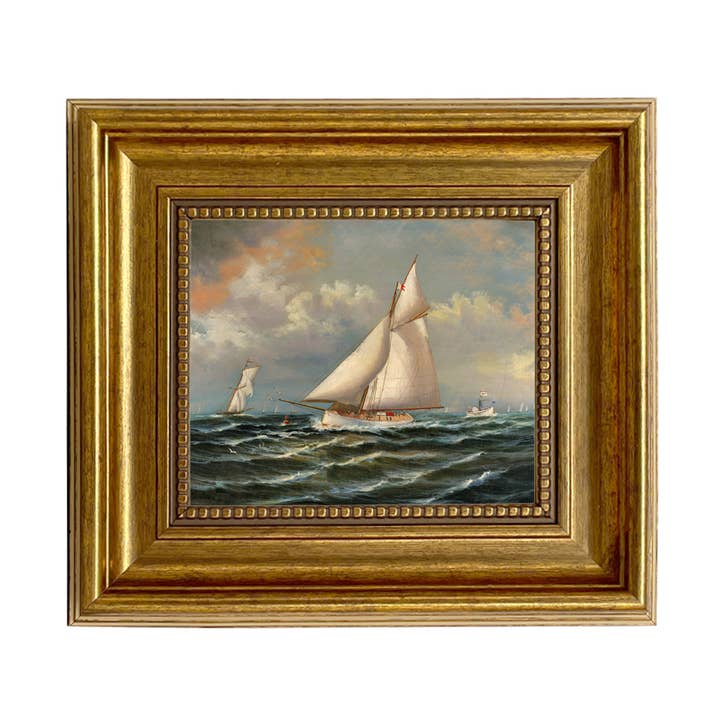 The Puritan Leading Genesta Vintage Painting Print for wholesale by Madison Bay Co. - Historical Home Decor Reproductions