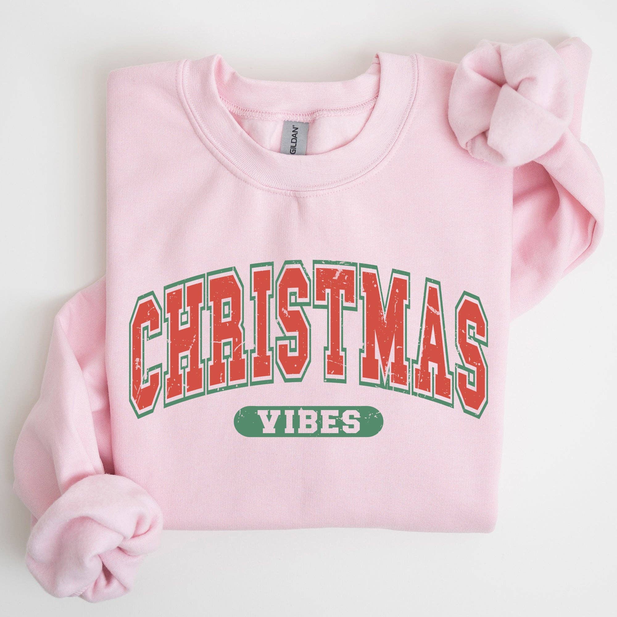 Refinery Number One LLC - Wholesale Graphic Sweatshirt - Women's - Christmas Vibes, Retro, Varsity, Santa, Snow Xmas Sweatshirt2