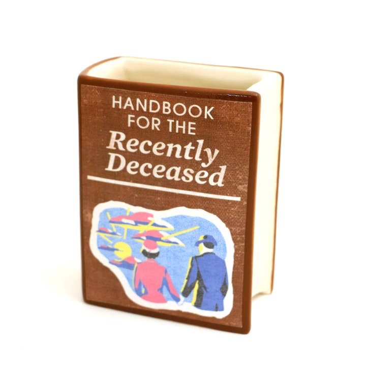 Lenny Mud - Wholesale Pen & Pencil Holder - Handbook for the Recently Deceased Beetlejuice Pencil Holder, decoupaged, vase