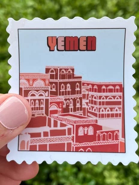 Yemen Stamp Sticker for wholesale by Creations With Faith Co
