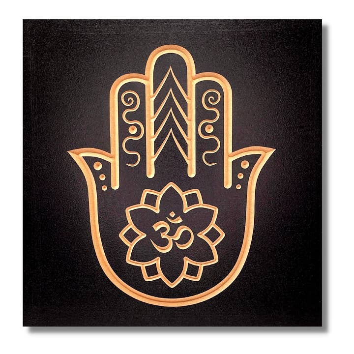 Hamsa Hand Om Flower for wholesale by True Stock Studios
