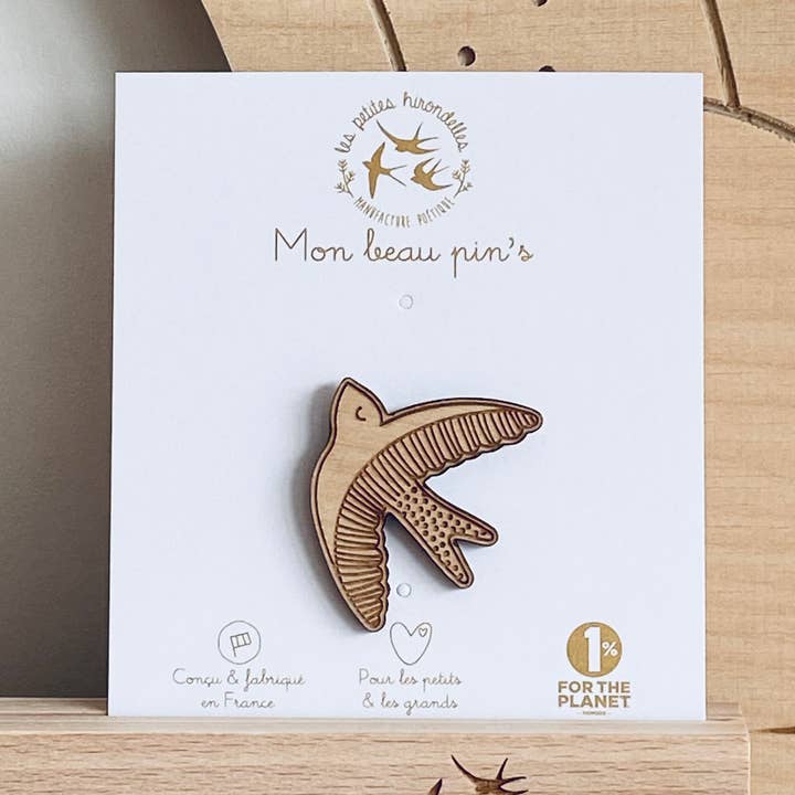 Alfinete de madeira - Andorinha por atacado de Les Petites Hirondelles