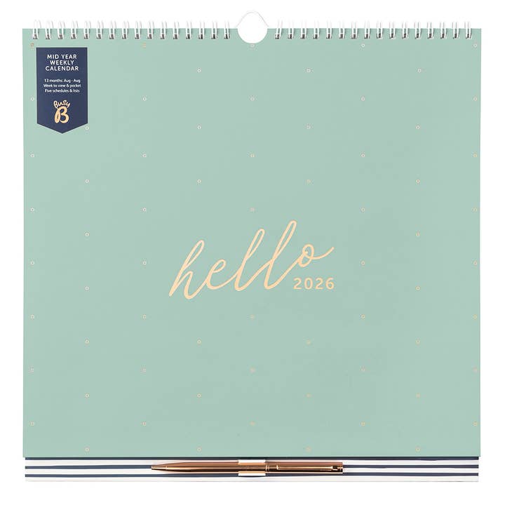 2026 Weekly Family Calendar, 5 Schedules, Lists & Pen for wholesale by Busy B