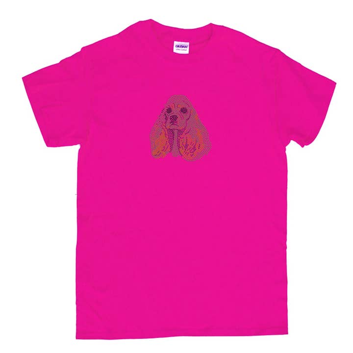 Cocker Spaniel Face T-shirt til kvinder for engroshandel hos Dog in the Closet