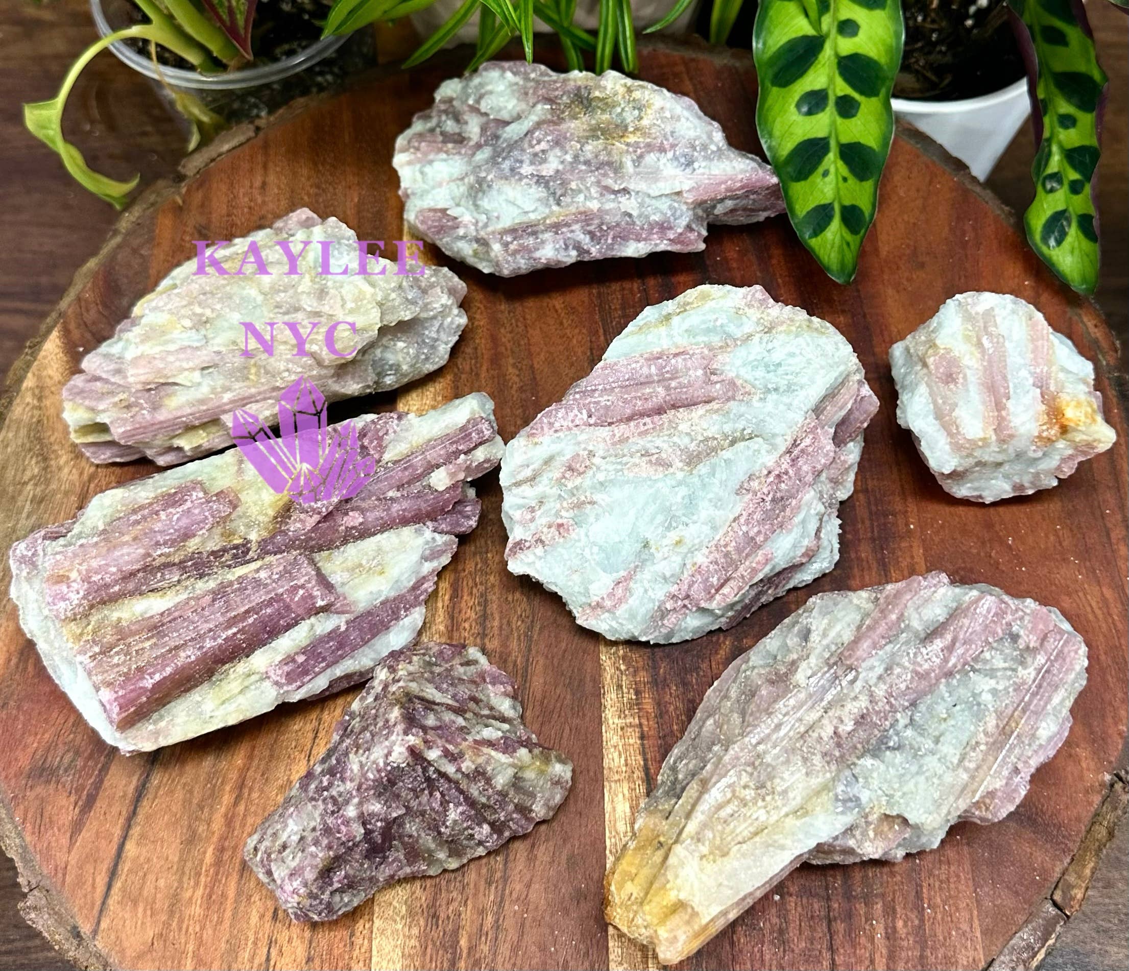 KayleeNYC – Pedra/cristal espiritual por atacado – Lote de 2,3 kg de Cristal Bruto Natural de Turmalina Rosa para Energia de Cura1