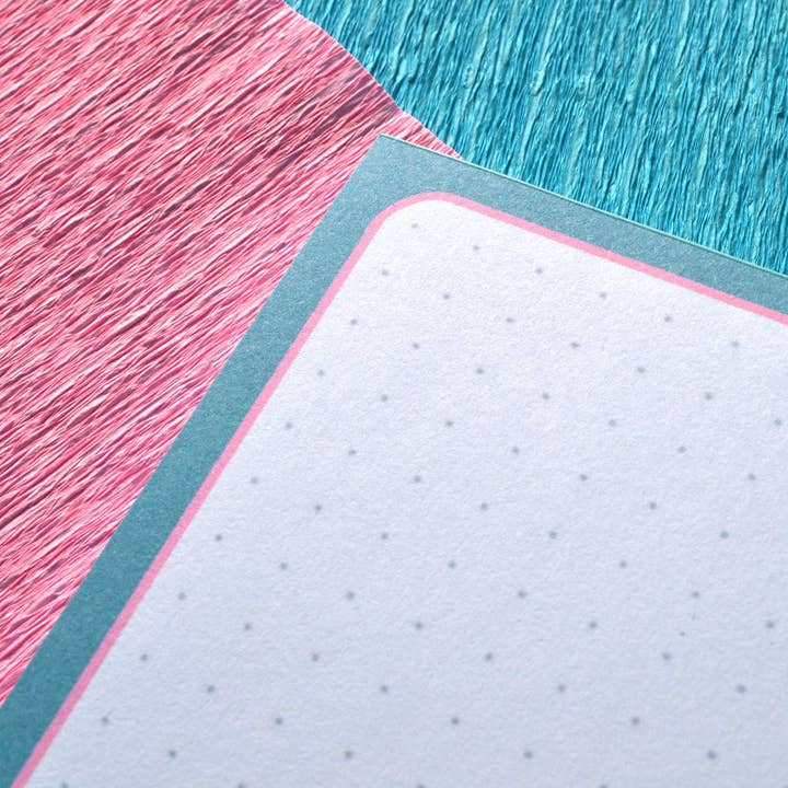 Michelle Tuttle Studio - Wholesale Notepad - Shio Notepad //4” x 5.5” Dotted Notepad - 50 Tearaway Pages with Board Backing3