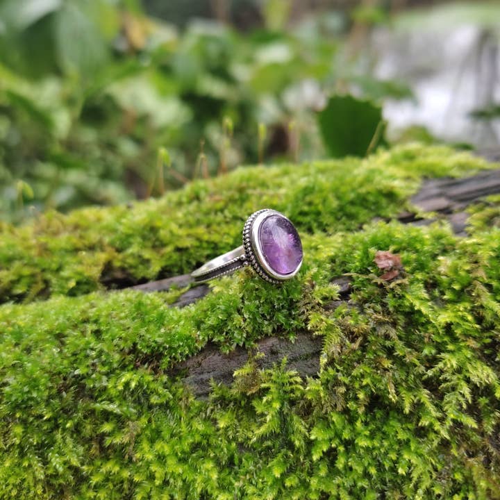 Bague Imbolc Améthyste - prata 925 por atacado de Jardin des Druides