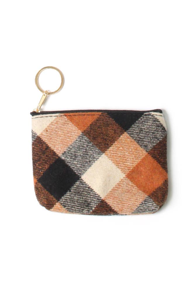 Hana – Engroshandel Møntpung - Dame – Plaid Mønster pungen4