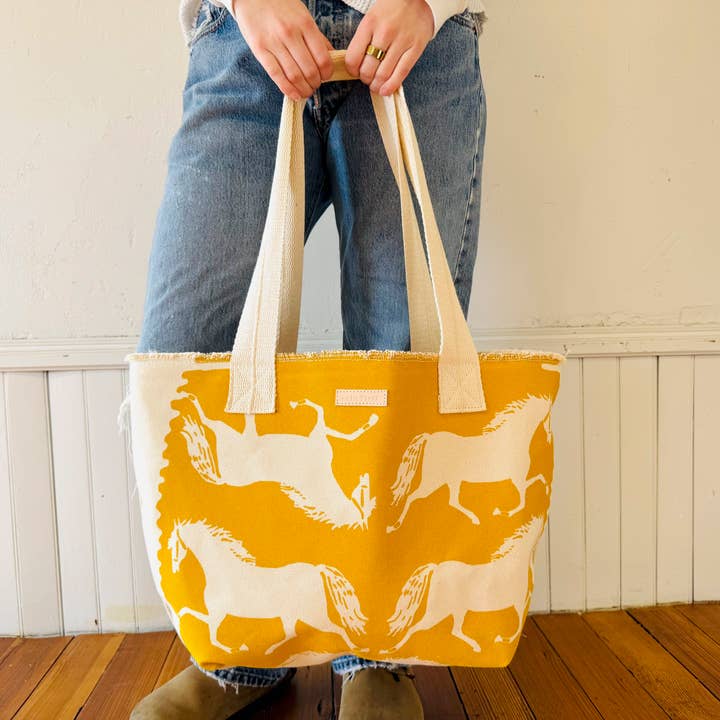 Yellow Meghan Tote – Lorton Trot for wholesale on Faire