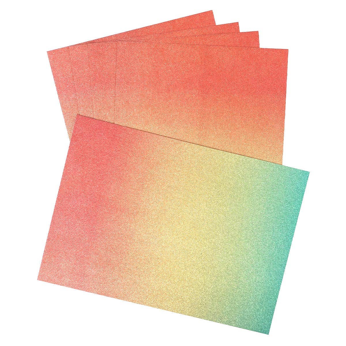 Tonic Studios - Wholesale Craft Supplies - Craft Perfect - Ombre Glitter Card - Mermaid Shimmer - A4 (5/PK) - 8894E2