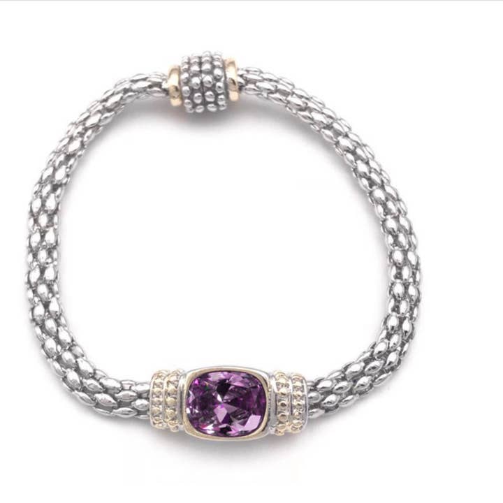 Amethyst Station armband voor wholesale door My Best Kept Jewelry
