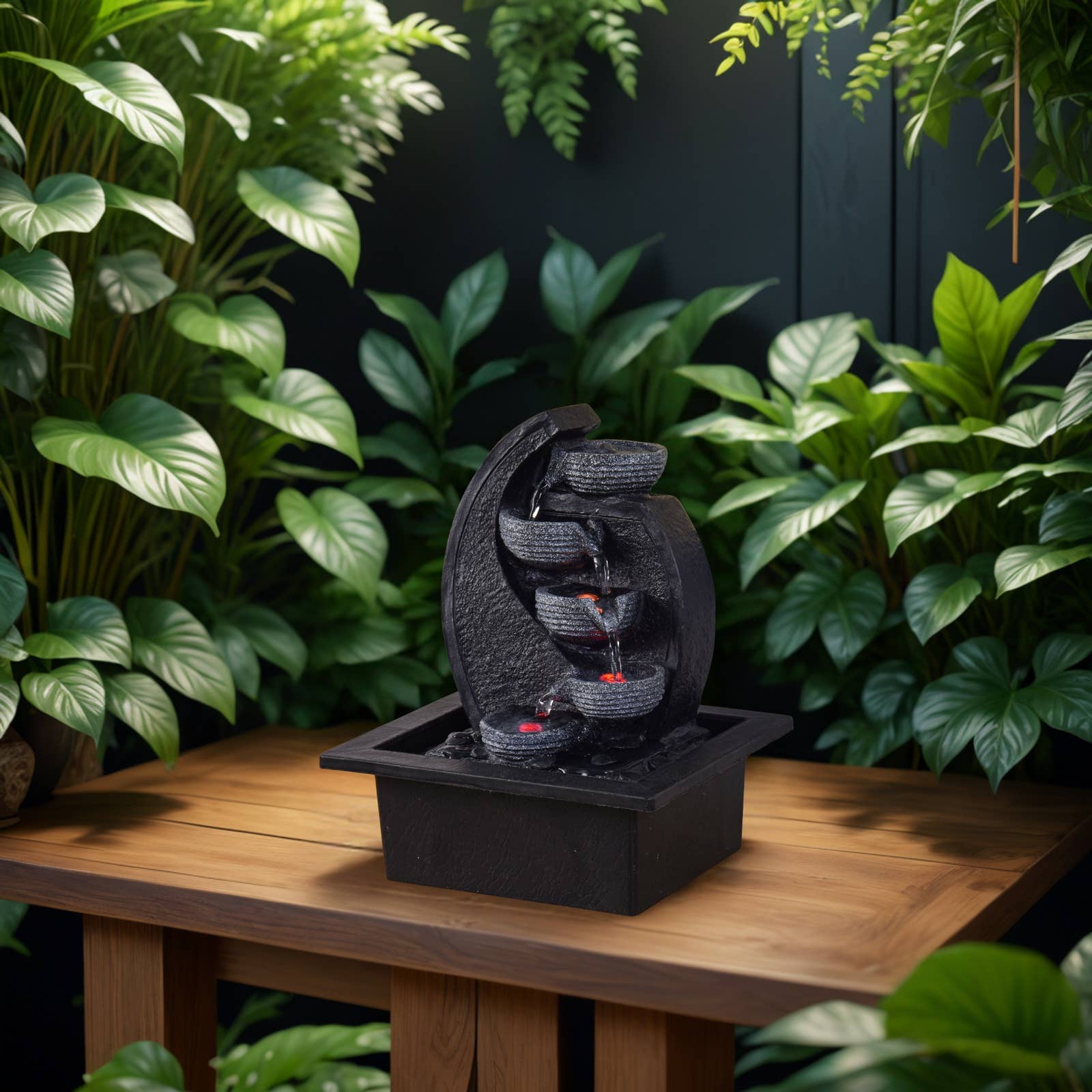 Zen'Arôme - Venta al por mayor Decoración navideña - Fuente de interior en cascada con luces LED - Decoración zen11