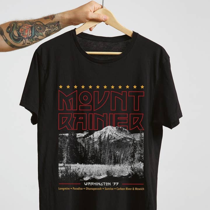 Shannon Nichole Art – Großhandel T-Shirt (Grafikdruck) – Unisex – Mount Rainier-Nationalpark-T-Shirt1