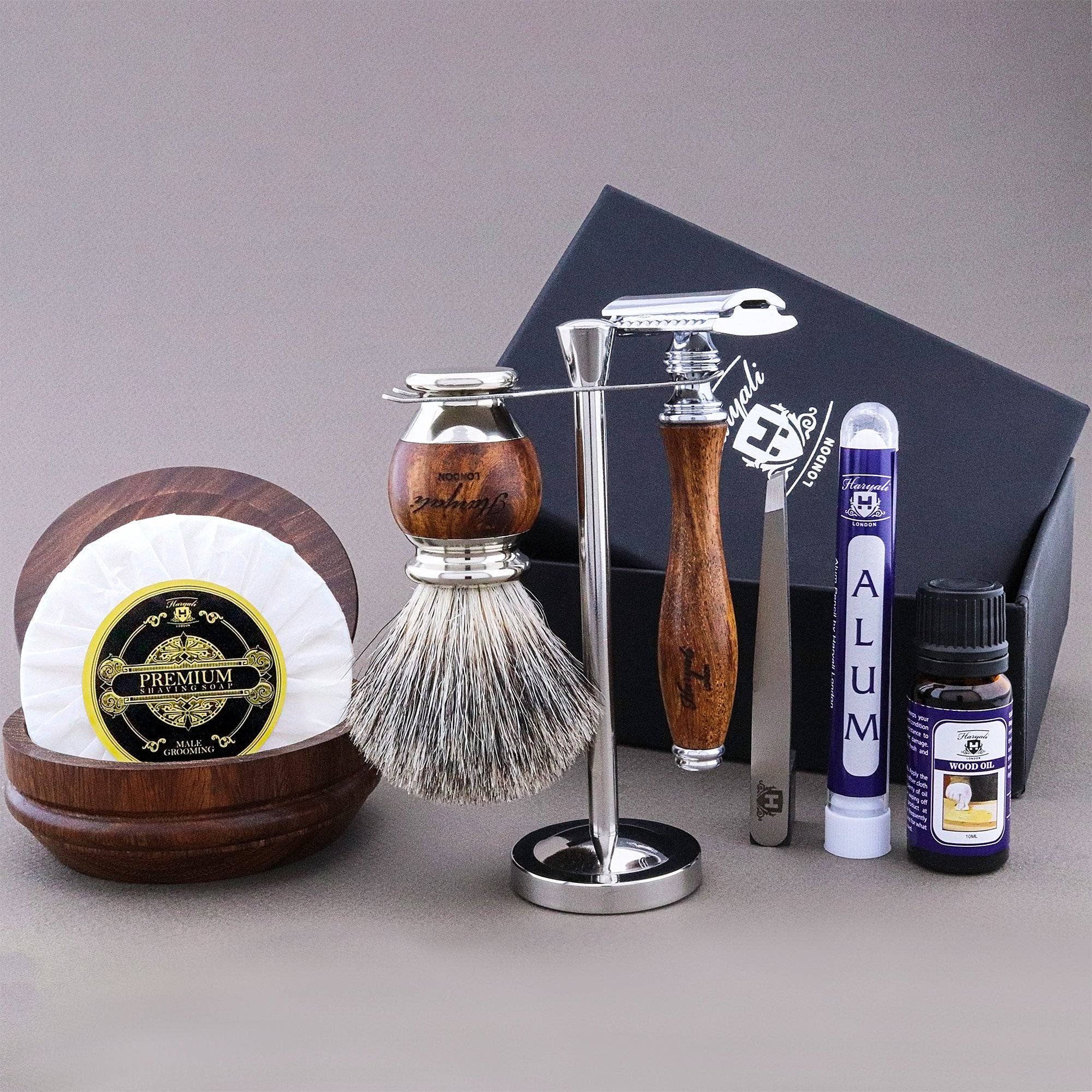 Haryali London – wholesale Shaving set/kit – Men's – Haryali's Wooden Range Shaving Kit6