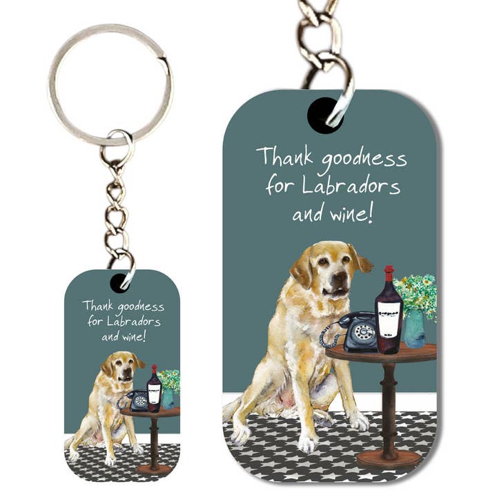 Portachiavi Labrador Giallo per la vendita all'ingrosso da parte di The Little Dog Laughed