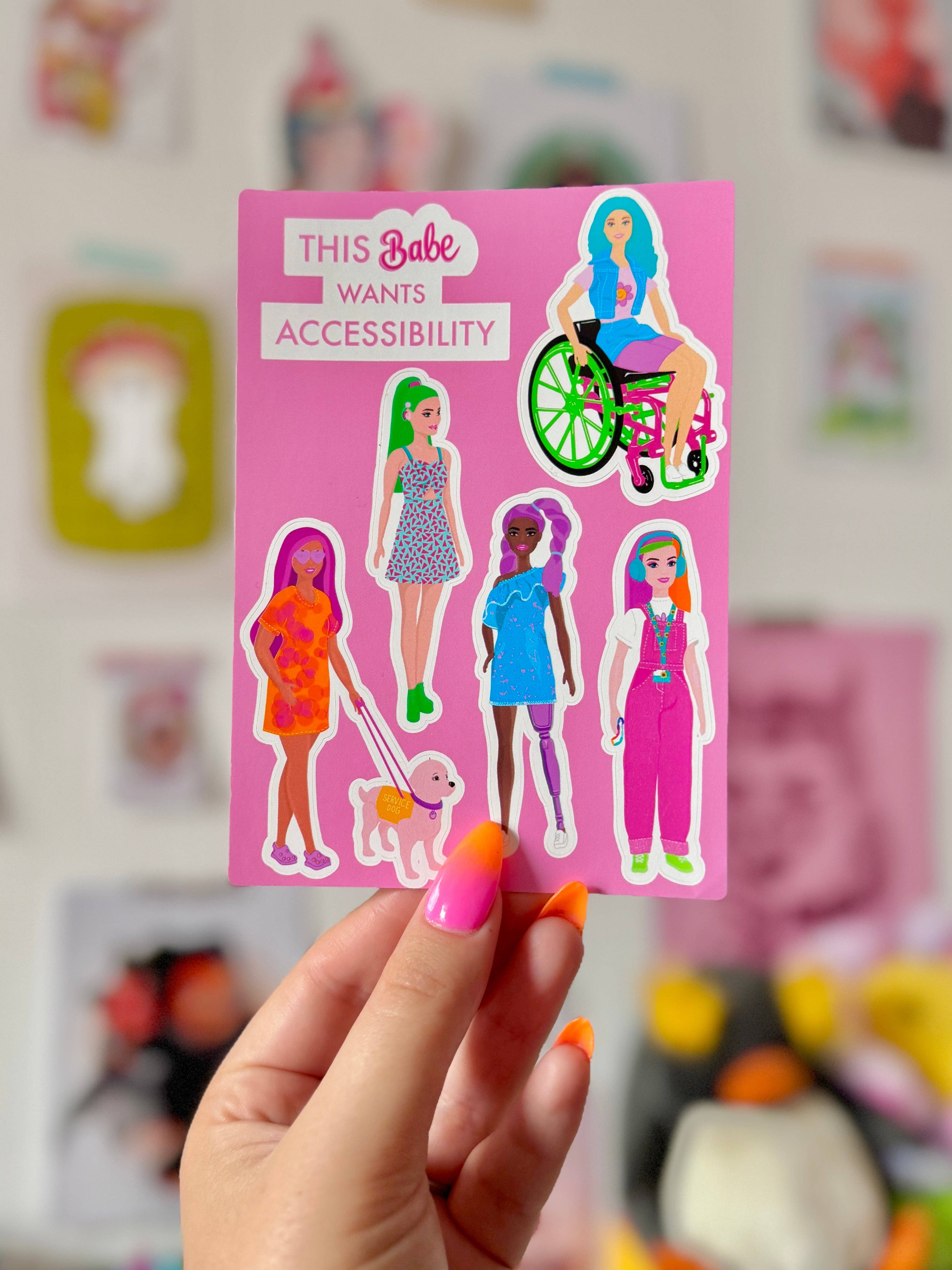 Crafted in chaos - Vente Autocollant - Bébés handicapés - Feuille d'autocollants A61