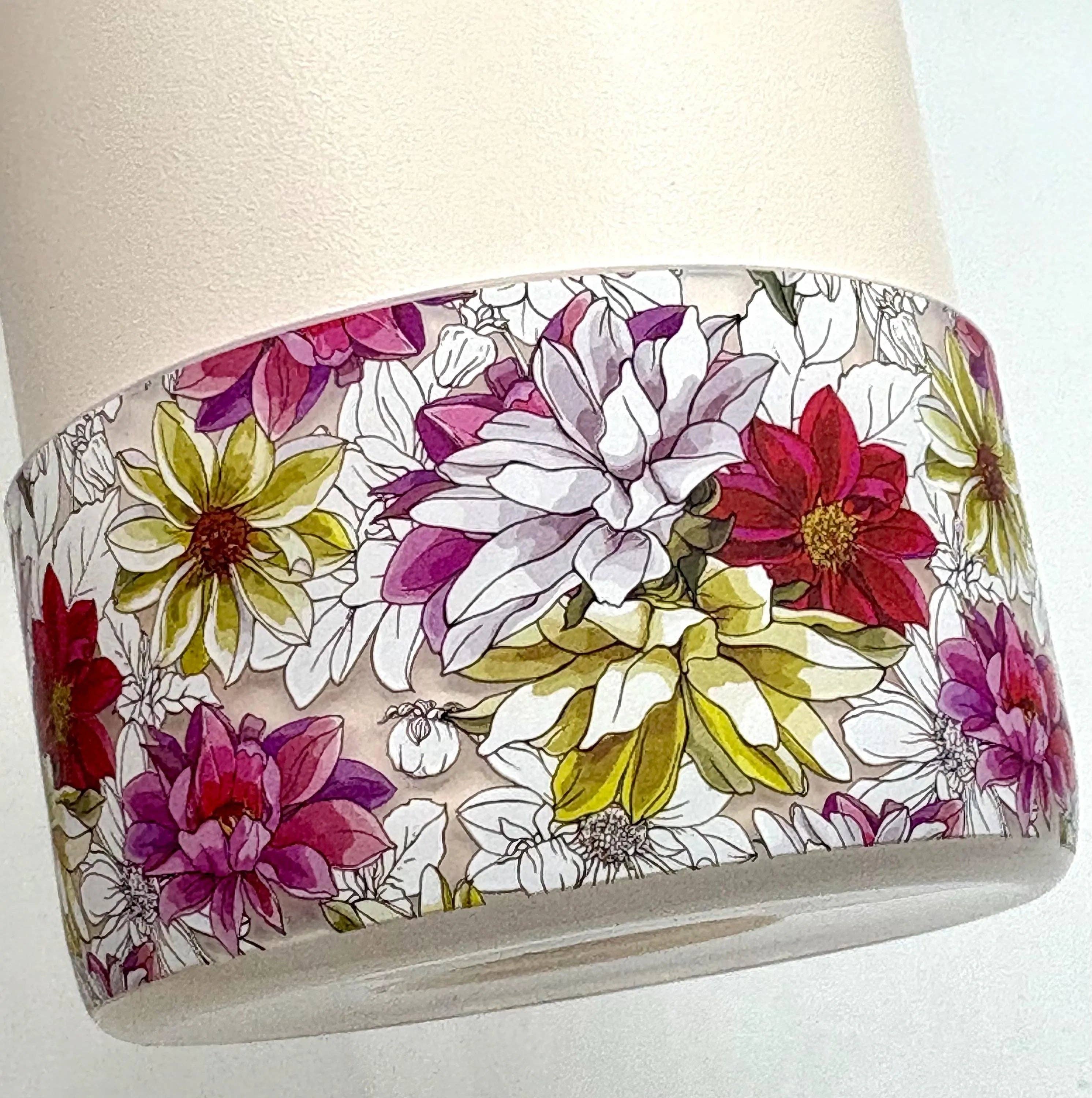 ASAP Craft Supplies - Wholesale Drink Topper - Flower Transparent Tumbler Boot - Silicone Boot- Tumbler Accessories1